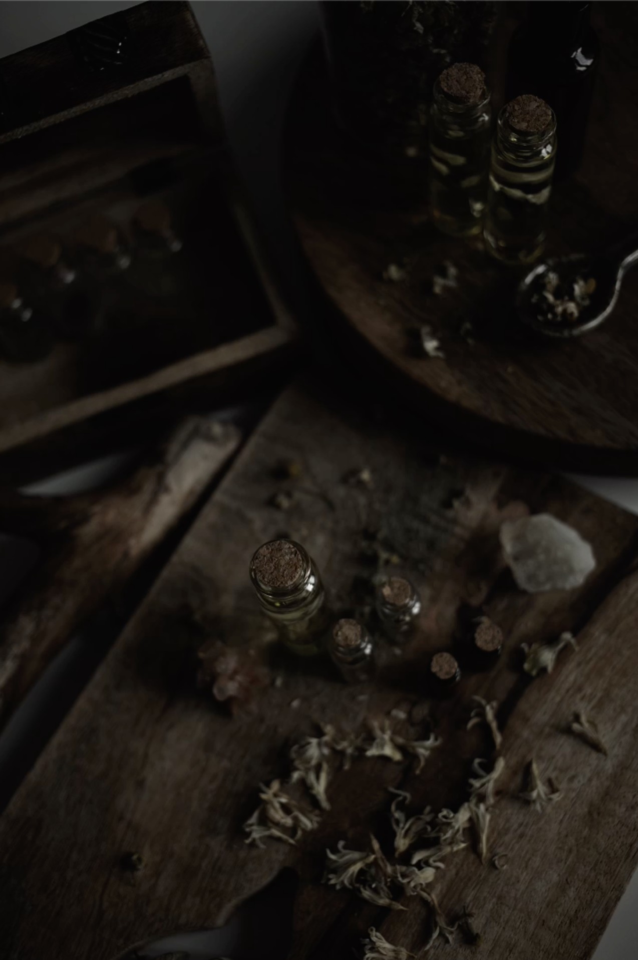 Apothecary bottles and dried herbs, the ritual behind the AEAN mark