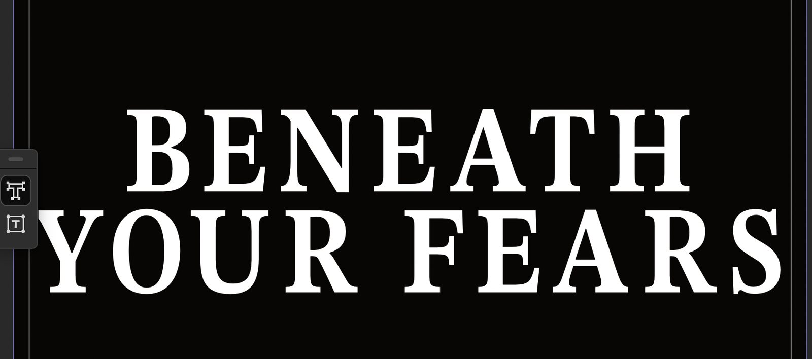 Title test in a serif with increased letter spacing.