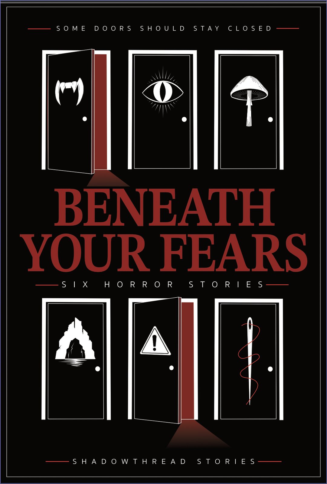 Test version of the front with the title set in dark red instead of white.