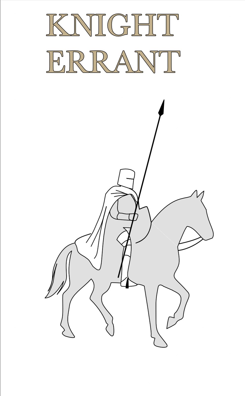 Early single knight concept, very simple placeholder shapes showing the rough layout idea