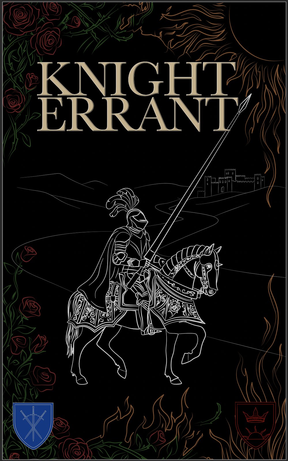 Colour version with blue and red shields, slightly adjusted from the first colour draft