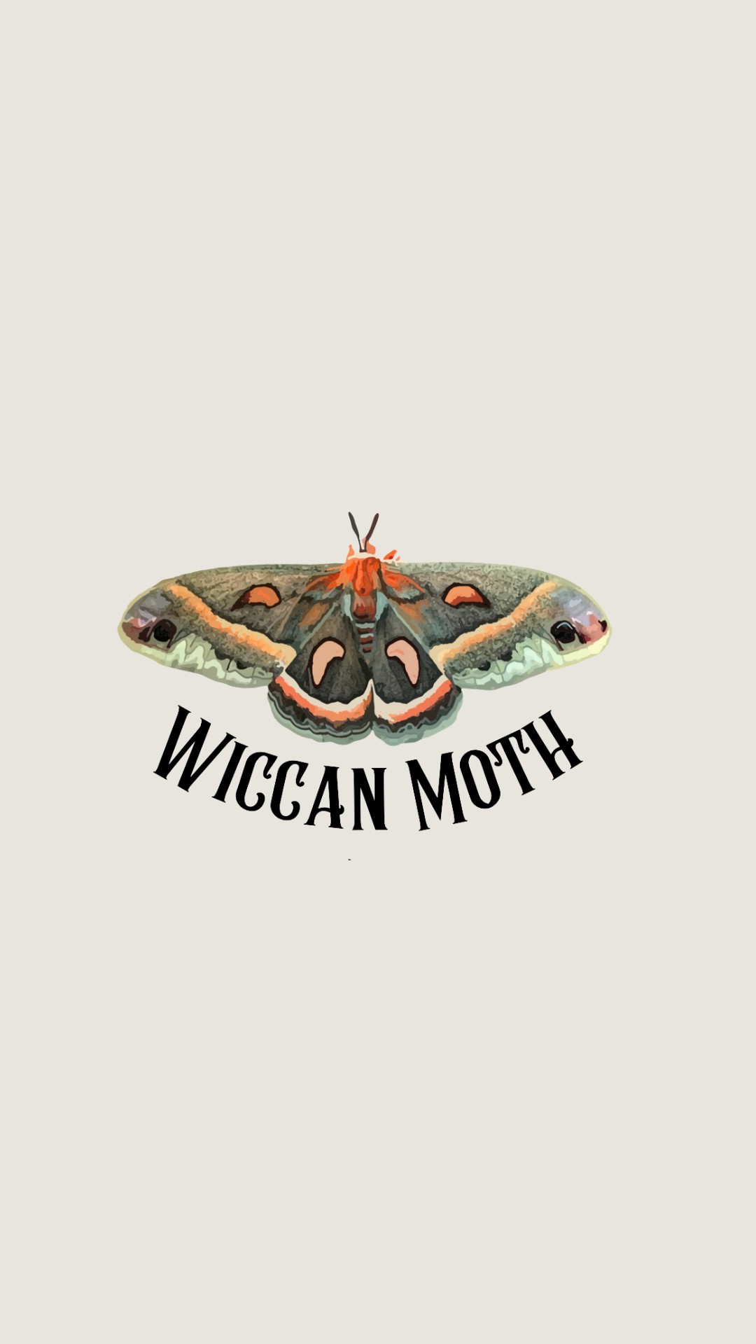 Wiccan Moth transparent logo mark