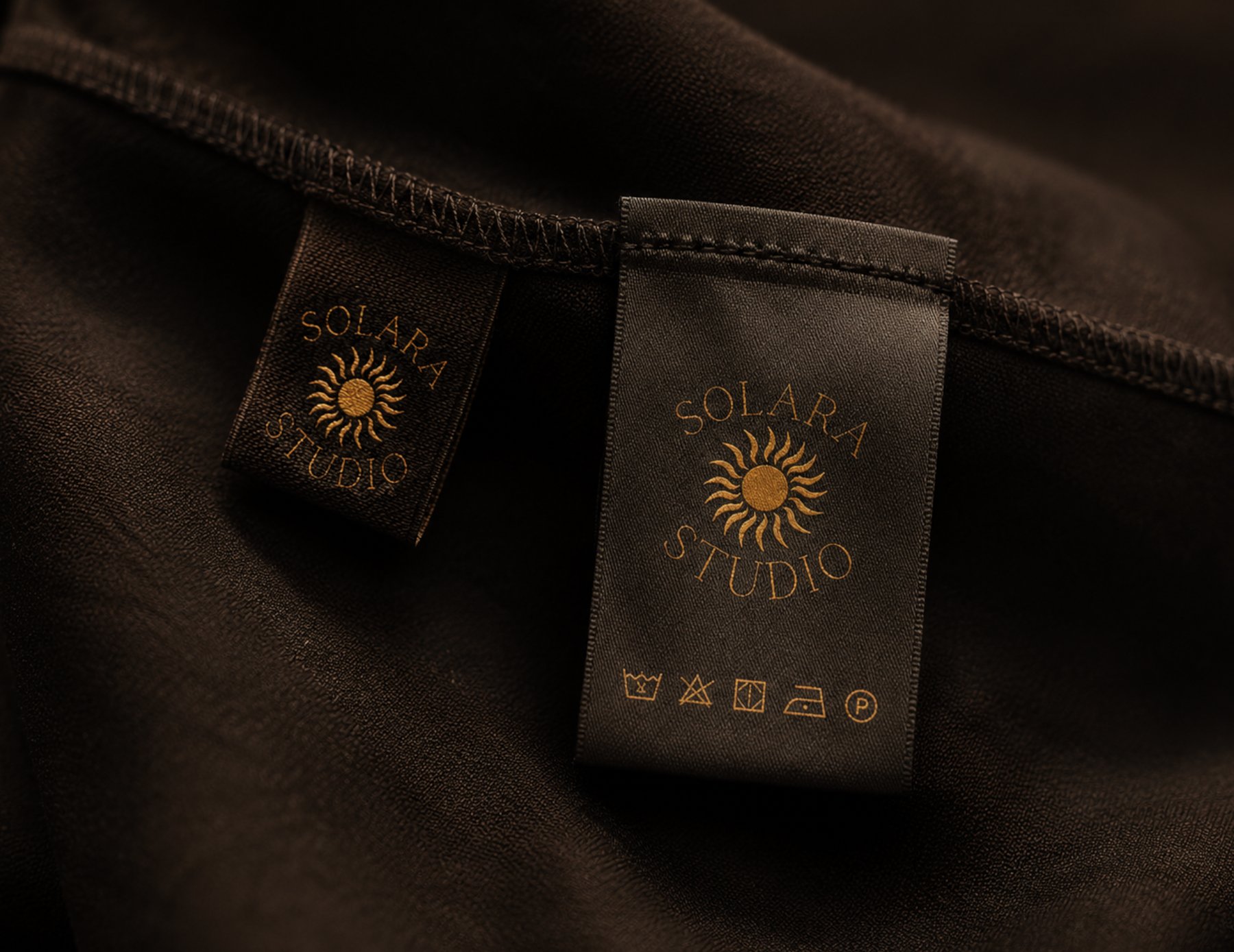 Solara Studio woven garment labels