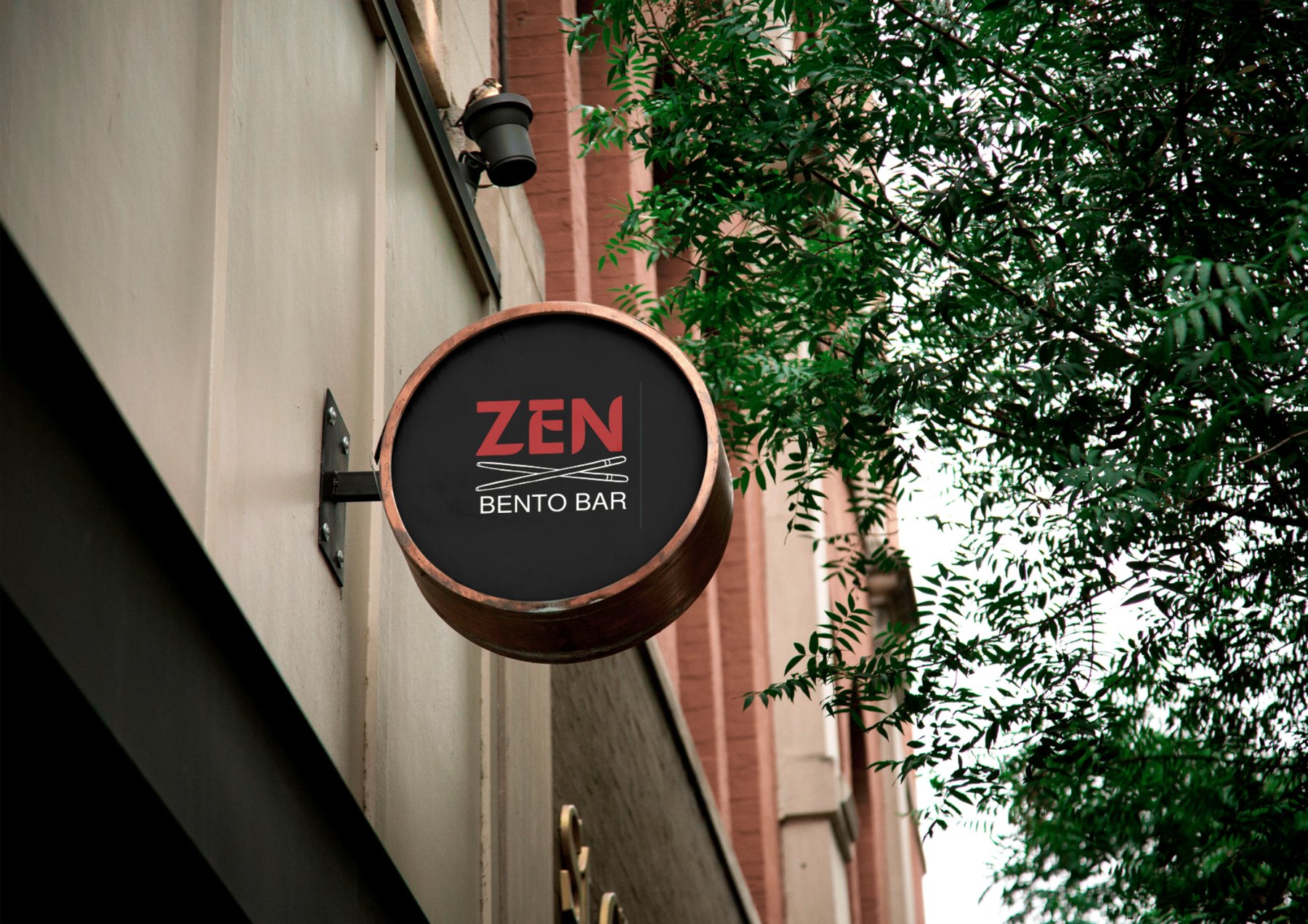 Zen Bento Bar identity in context