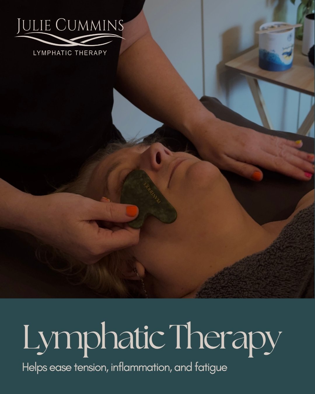 Social media post designed for Julie Cummins Lymphatic Therapy